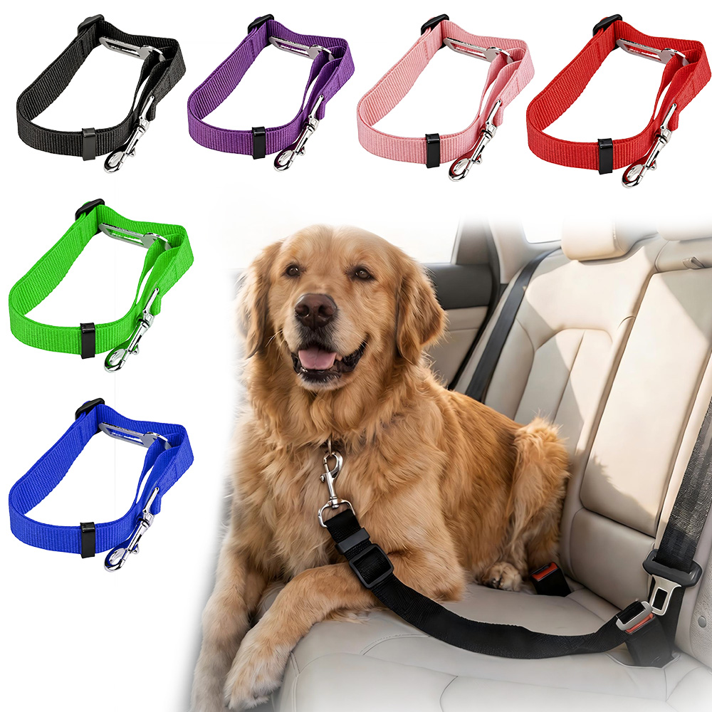 Dog Seat Belt Harness Safety Tether - Cinturón de seguridad para perros, arnés