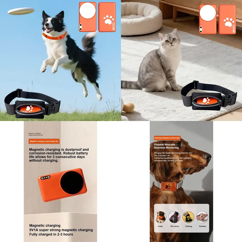 Pet Activity Health Monitor Tracker - Collar Inteligente de Monitoreo de Salud