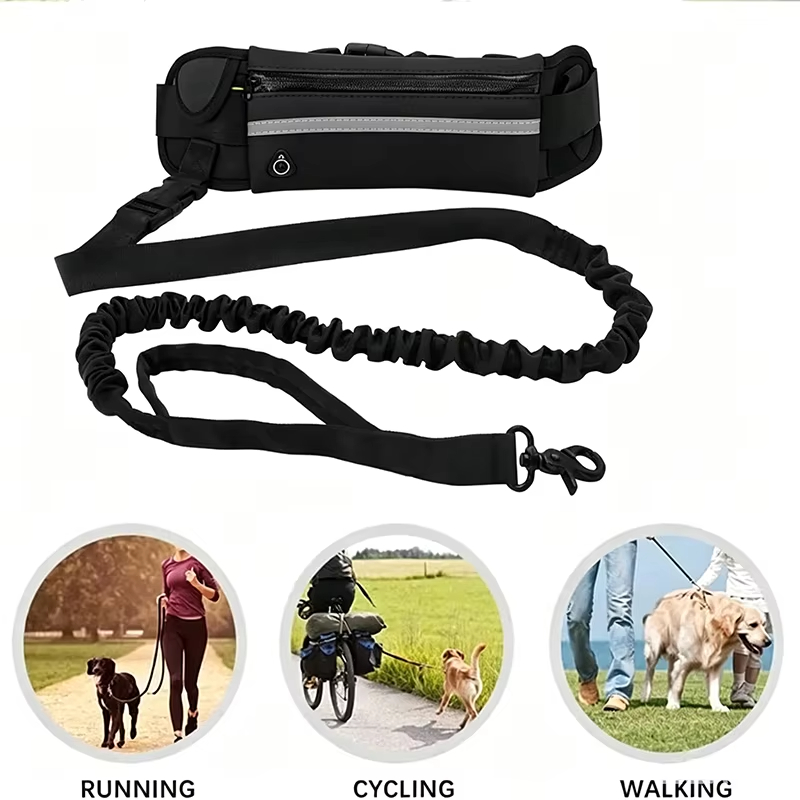 Hands Free Dog Running Leash Waist Belt - Correa para perros con diseño manos