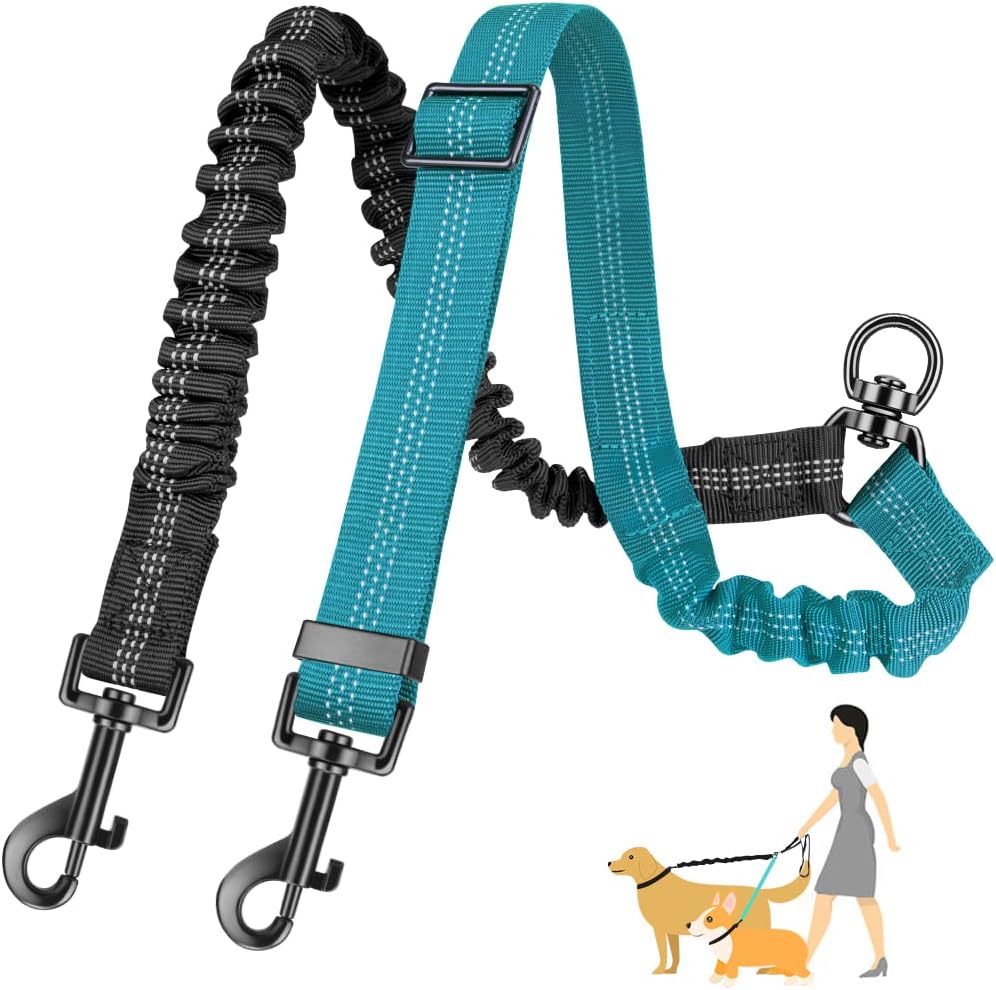 Bungee Dog Leash Shock Absorbing - Correa doble para perro de 1,6