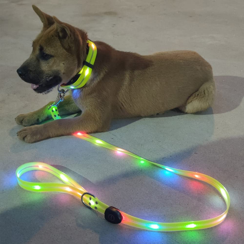 Led Dog Collar Glowing Rechargeable Usb - Correa con luz LED para perros
