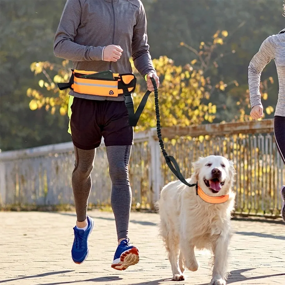 Hands Free Dog Running Leash Waist Belt - Correa de perro manos libres para