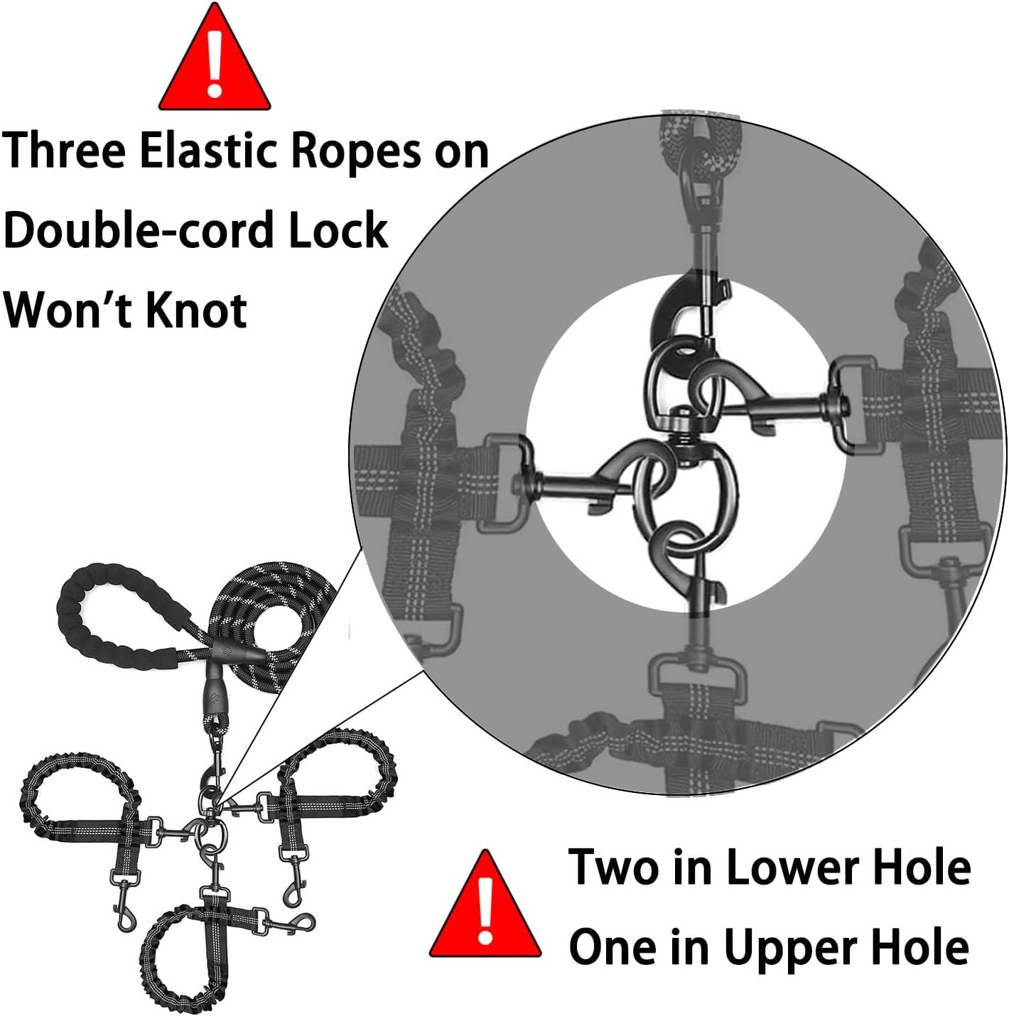 Correa para 3 Perros Antienred - Bungee Dog Leash Shock Absorbing reseña y precio