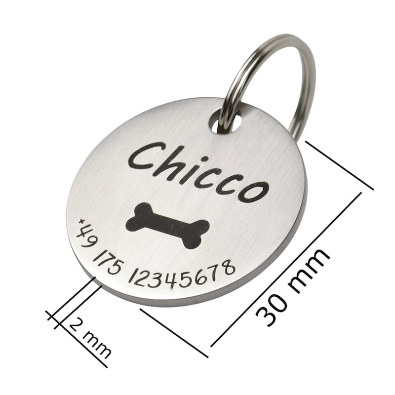 Etiqueta de identificación de  - Reflective Dog Collar Personalized Engraved reseña y precio