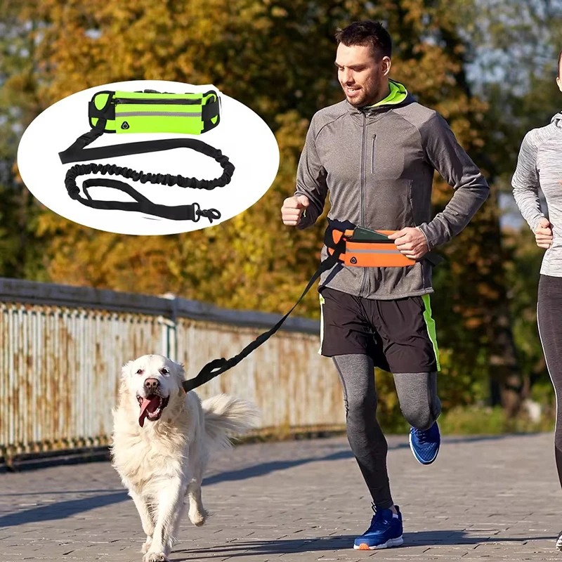 Correa de perro manos libres p - Hands Free Dog Running Leash Waist Belt reseña y precio