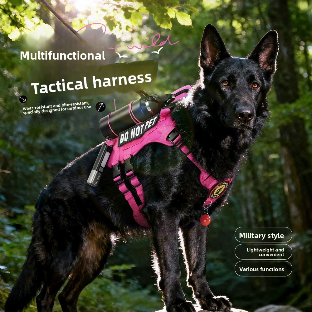 Arnés Táctico Militar Ajustabl - Tactical Dog Harness Military K9 Molle reseña y precio