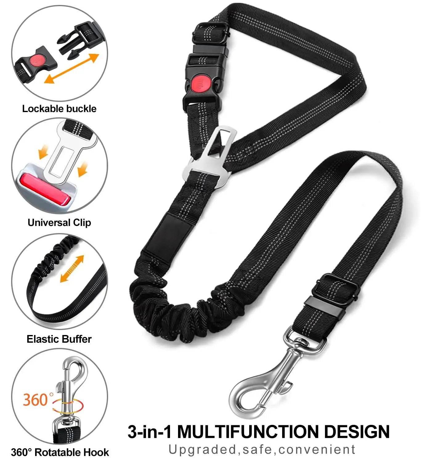 Arnés de cinturón de seguridad - Bungee Dog Leash Shock Absorbing reseña y precio