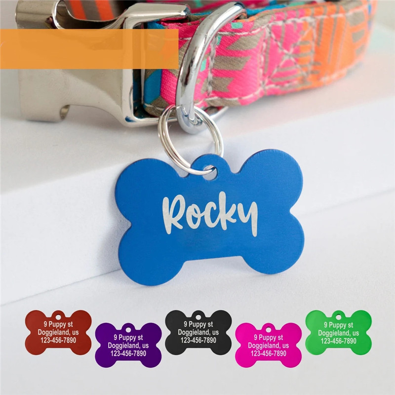 Placa de Identificación Person - Reflective Dog Collar Personalized Engraved reseña y precio