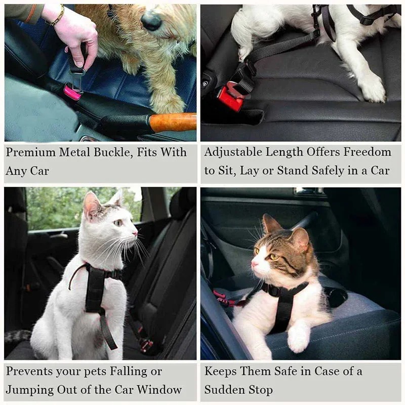 1 pieza de correa de seguridad - Dog Seat Belt Harness Safety Tether reseña y precio