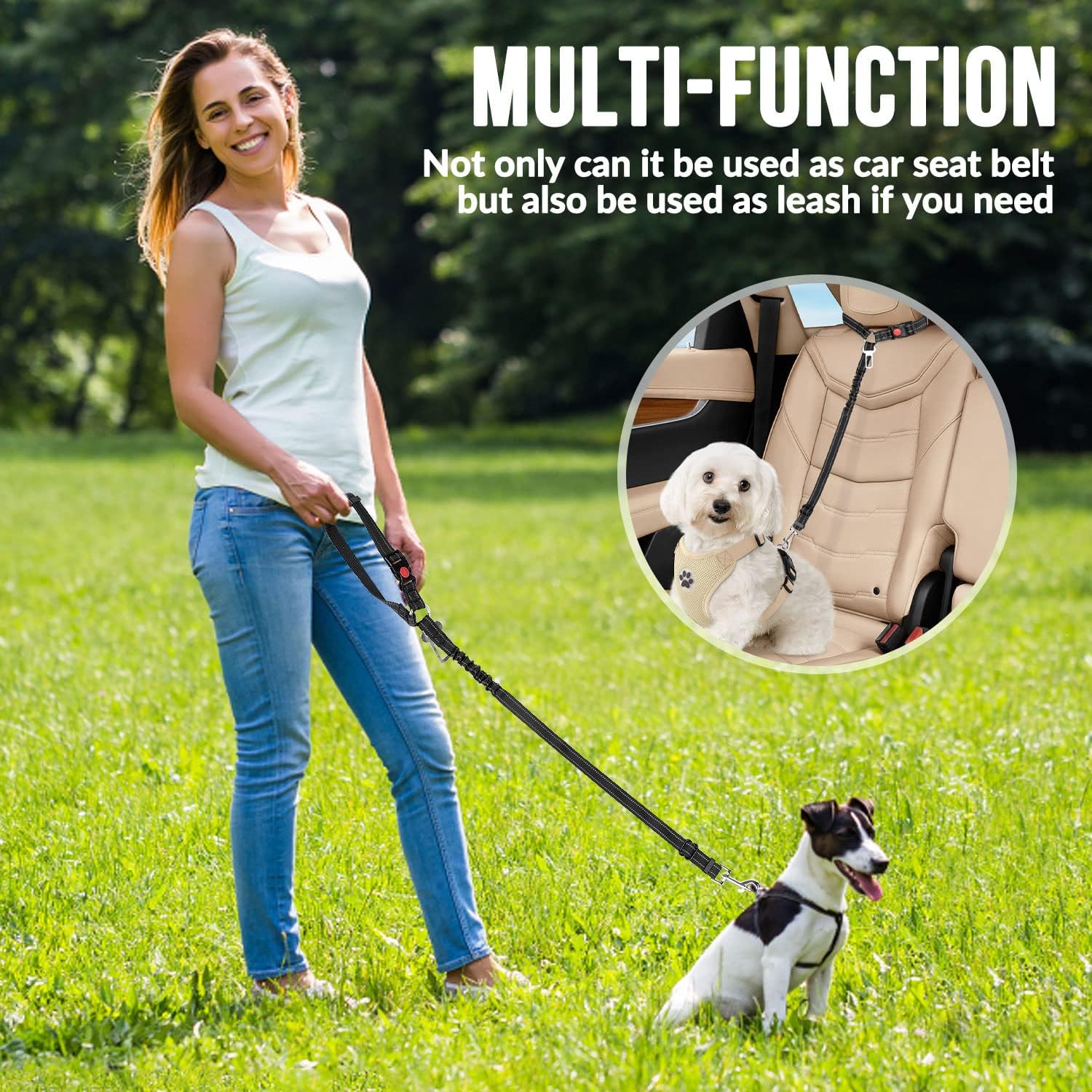 Cinturón de Seguridad para Per - Dog Seat Belt Harness Safety Tether reseña y precio