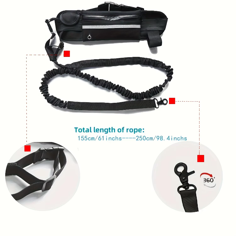 Correa de mano libre para perr - Hands Free Dog Running Leash Waist Belt reseña y precio