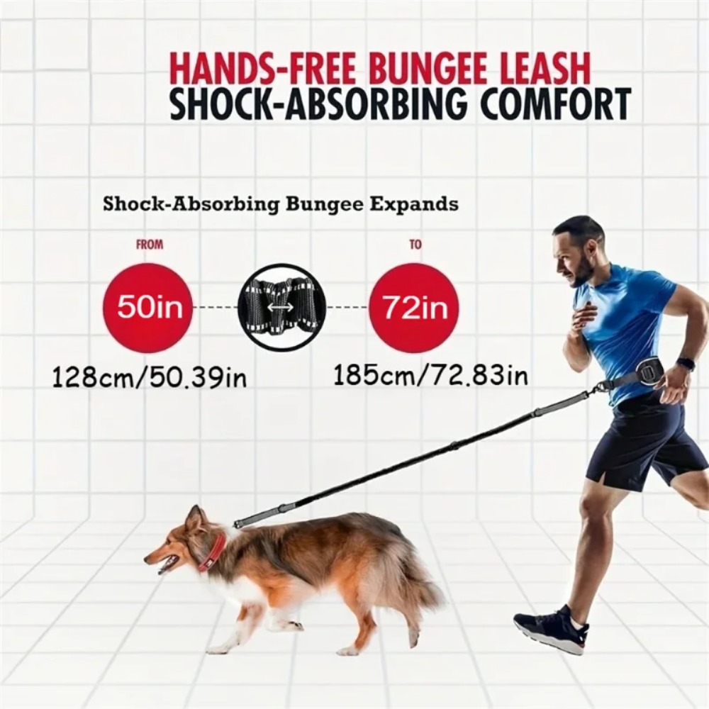 Conjunto de Correa y Riñonera  - Hands Free Dog Running Leash Waist Belt reseña y precio