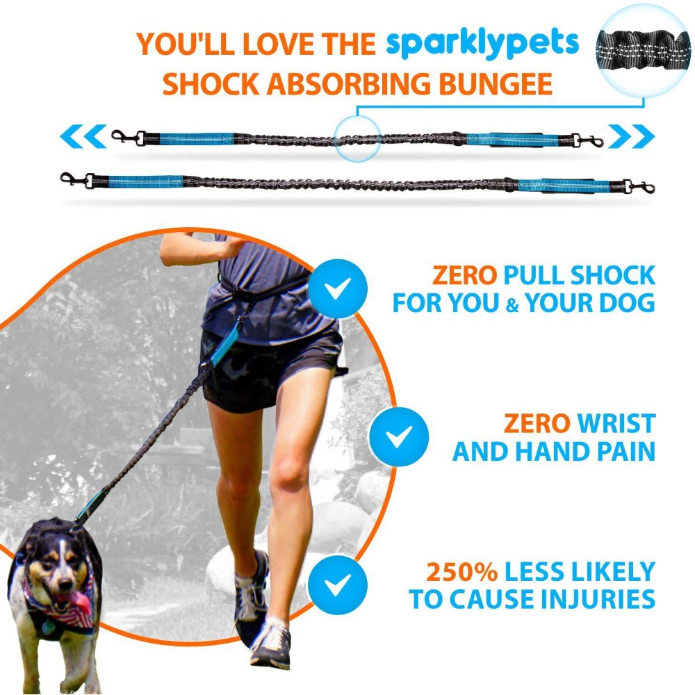 Correa para perros con diseño  - Hands Free Dog Running Leash Waist Belt reseña y precio
