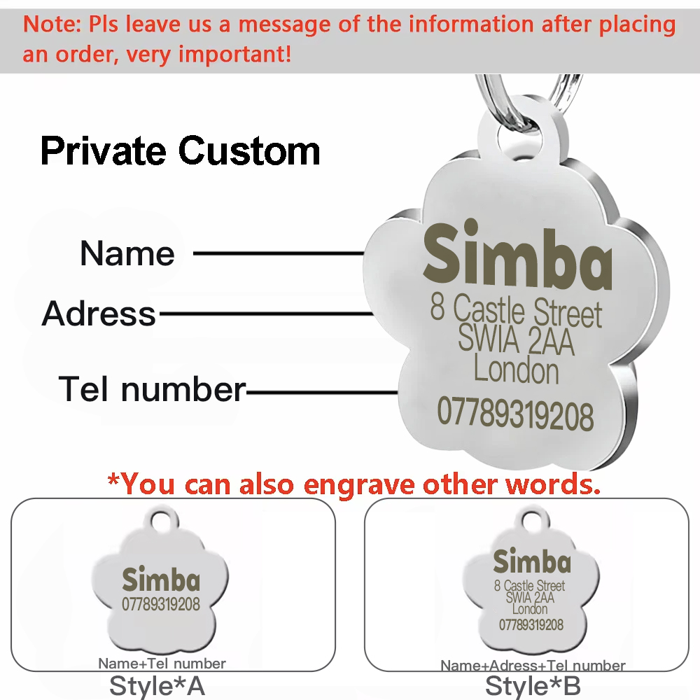 Etiquetas de placa personaliza - Reflective Dog Collar Personalized Engraved reseña y precio