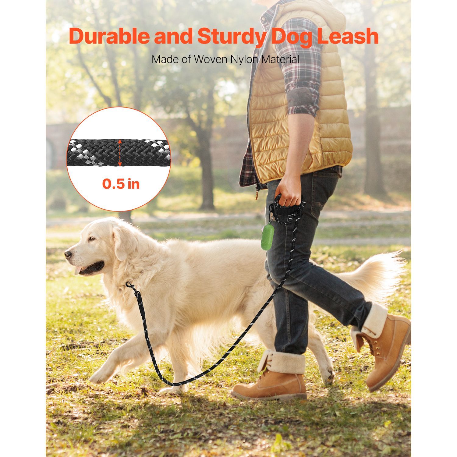 Correa para perros de cuerda,  - Heavy Duty Dog Leash Rope 6Ft Padded reseña y precio