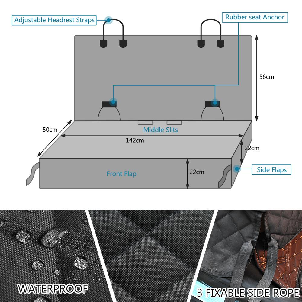 Funda para asiento de coche pa - Dog Car Seat Cover Waterproof Back Seat reseña y precio