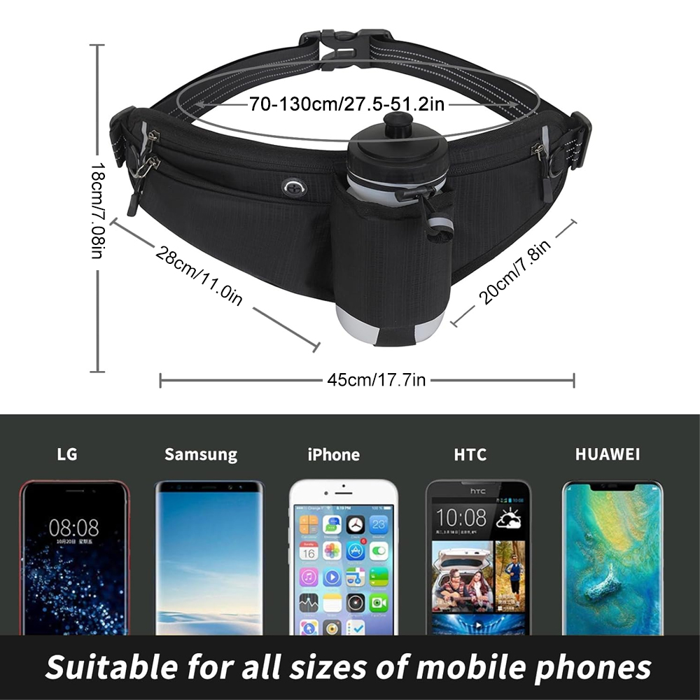 Riñonera con soporte para bote - Hands Free Dog Running Leash Waist Belt reseña y precio
